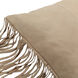 Suede Fringe 20 inch Tan Pillow Kit, Square