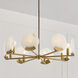 Oriya 8 Light 27.75 inch Aged Brass Chandelier Ceiling Light