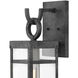 Estate Series Porter Outdoor Wall Mount Lantern in Aged Zinc, Non-LED, Open Air