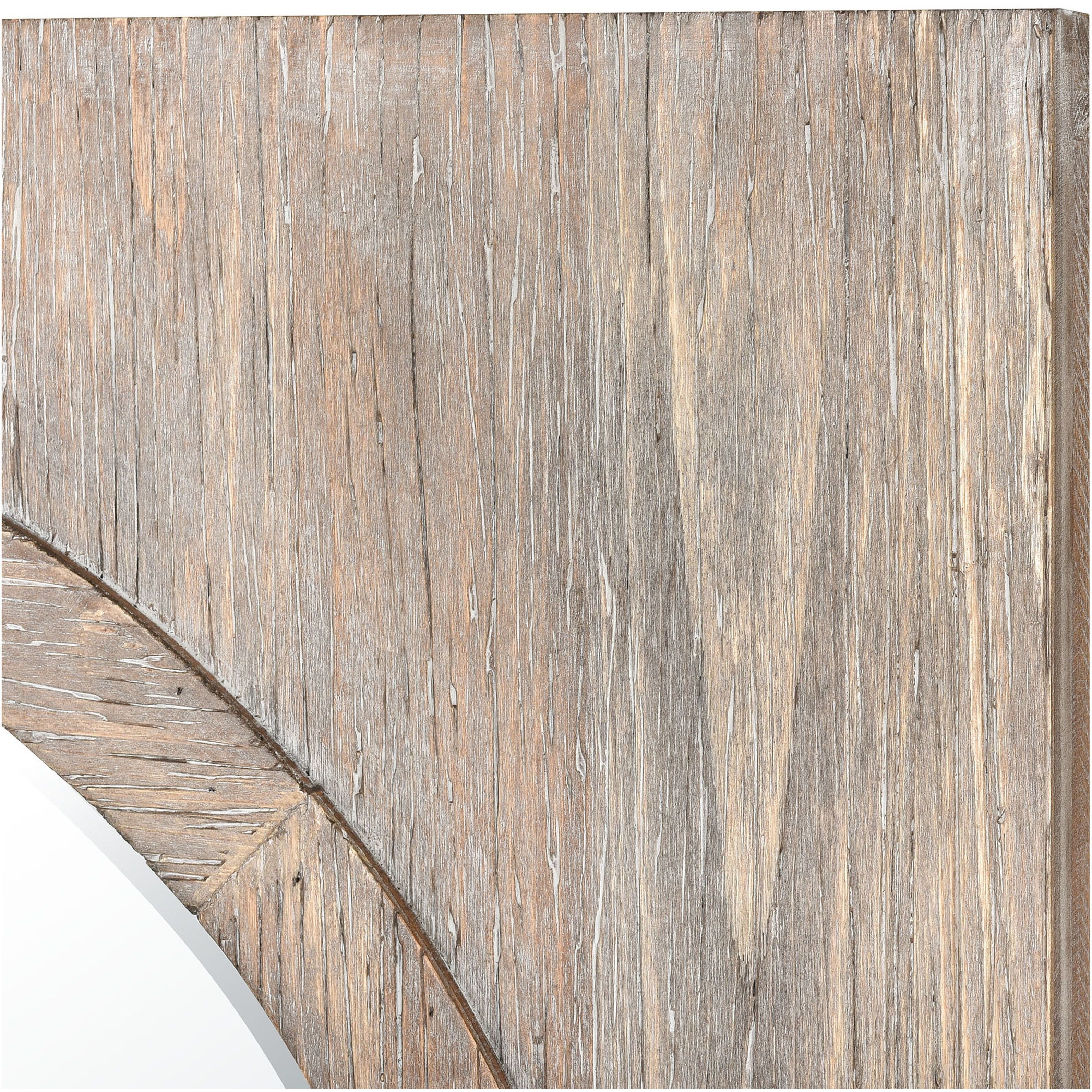Nollen 34 X 34 inch Weathered Brown with Mirror Wall Mirror