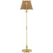 Deauville 55 inch 75 watt Natural and Polished Brass Floor Lamp Portable Light, Suzanne Duin Collection