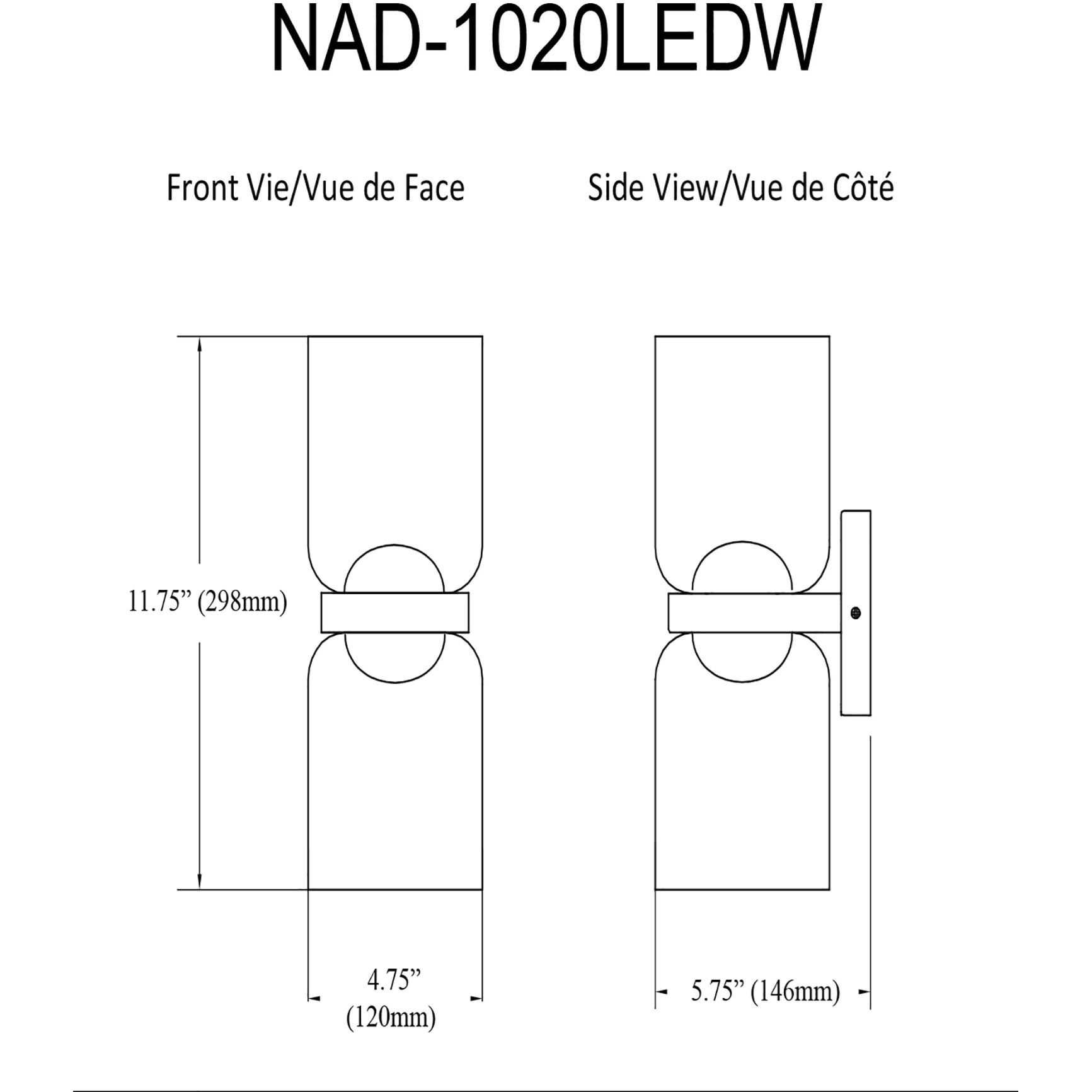 Nadine LED 4.75 inch Polished Chrome Wall Sconce Wall Light