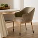 Hershel Taupe Suede and Blonde Beech Wood with Blackened Bronze Dining Chair
