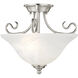Coronado 2 Light 16 inch Brushed Nickel Semi-Flush Mount Ceiling Light