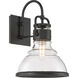 Calen 1 Light 15.5 inch Dark Matte Black Outdoor Wall Sconce