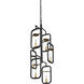 Bar None 6 Light 16 inch Aged Gold and Rustic Bronze Foyer Pendant Ceiling Light
