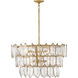 Amira 8 Light 30.25 inch Distressed Brass Chandelier Ceiling Light