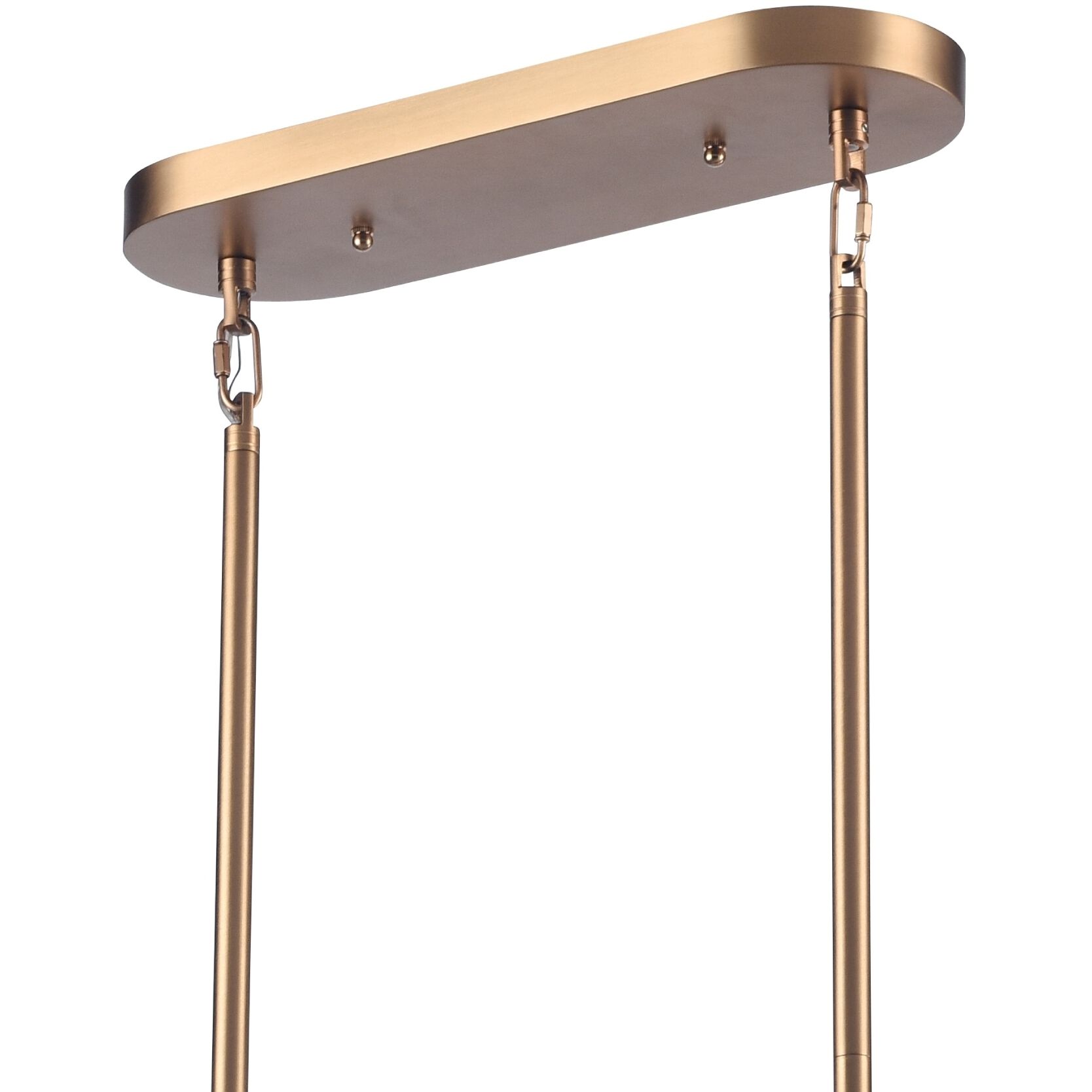 Chateau 6 Light 47.25 inch Satin Brass Linear Chandelier Ceiling Light