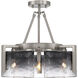 Aenon 3 Light 16.5 inch Pewter Semi-Flush Mount Ceiling Light