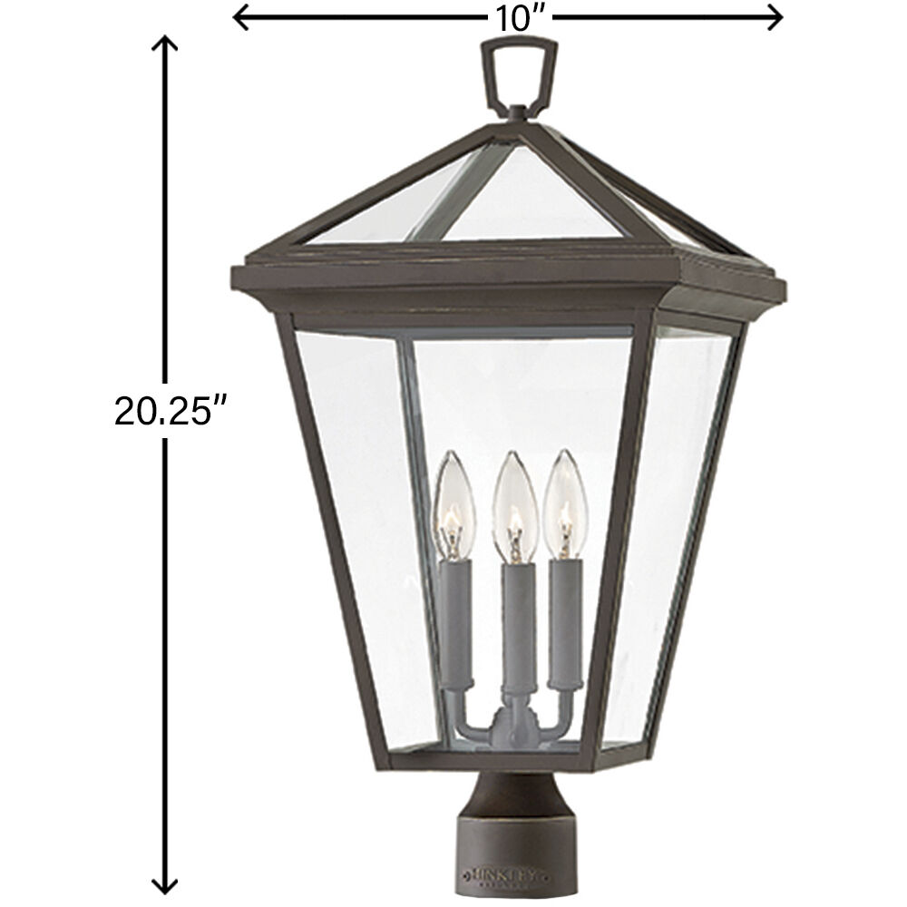 Estate Series Alford Place 2 Light 20.25 inch Oil Rubbed Bronze Outdoor Post Mount Lantern in Non-LED