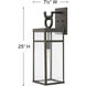 Estate Series Porter LED 25 inch Oil Rubbed Bronze Outdoor Wall Mount Lantern, Large