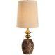 Percy 29 inch 150.00 watt Brown Marble and Brass Buffet Lamp Portable Light