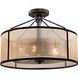 Diffusion 3 Light 18 inch Oil Rubbed Bronze Semi Flush Mount Ceiling Light
