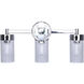 Eden 3 Light 23.25 inch Chrome Vanity Light Wall Light
