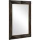 Diamond In The Rough 45 X 33 inch Dark Walnut Stain and Brass Mirror