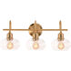 Laney 3 Light 8.1 inch Vintage Gold Vanity Light Wall Light