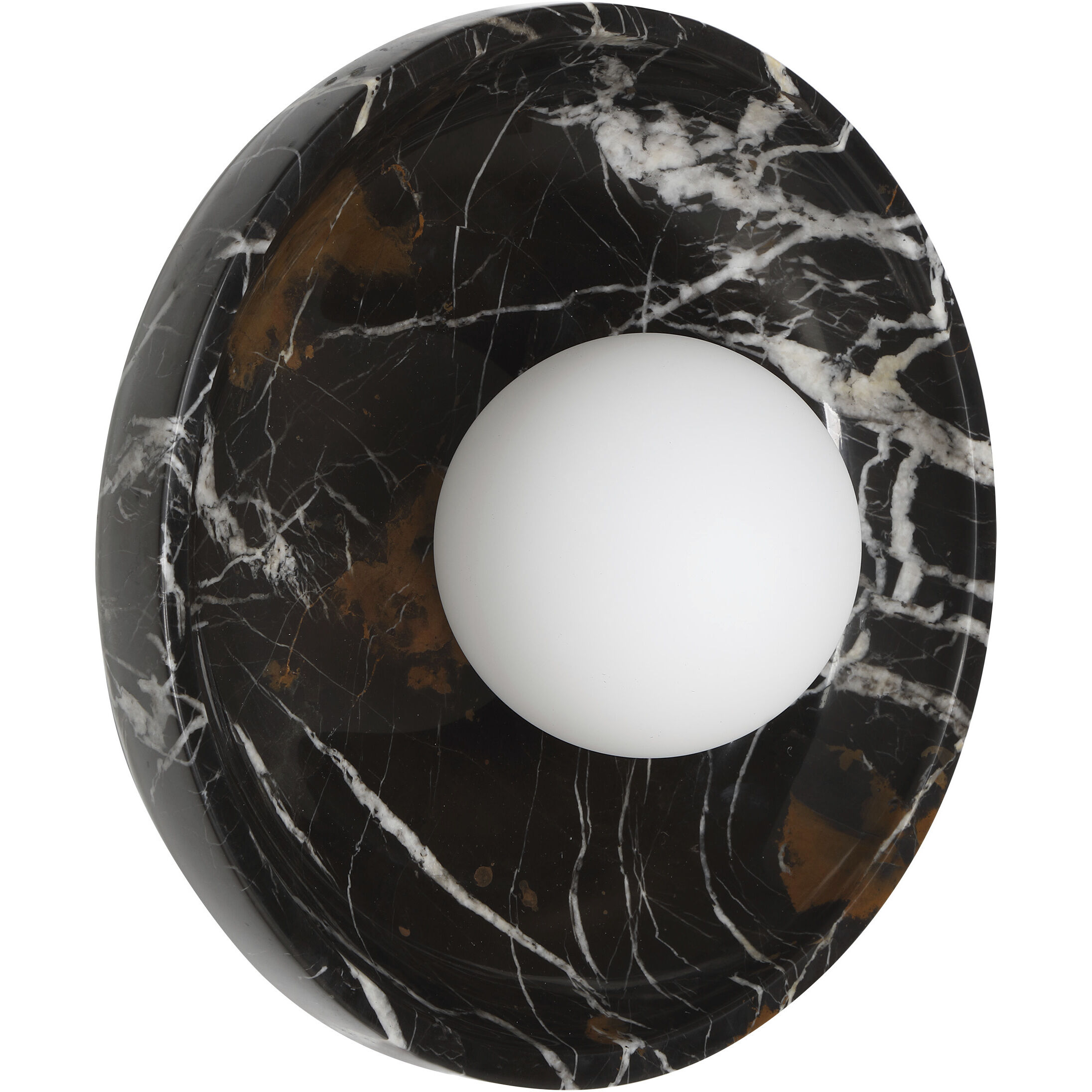 Myrtos 1 Light 10 inch Black Marble Sconce Wall Light