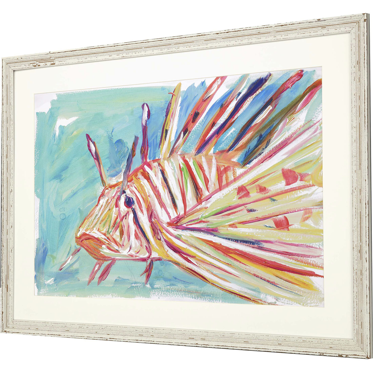 Animals Turquoise and Blue and Pink and Multi Framed Art