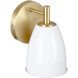 Biba 1 Light 5.25 inch Brushed Gold Wall Sconce Wall Light