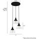 Cypress Grove 3 Light 17 inch Natural Iron Cluster Pendant Ceiling Light