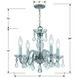 Traditional Crystal 4 Light 15 inch Polished Chrome Mini Chandelier Ceiling Light in Clear Italian
