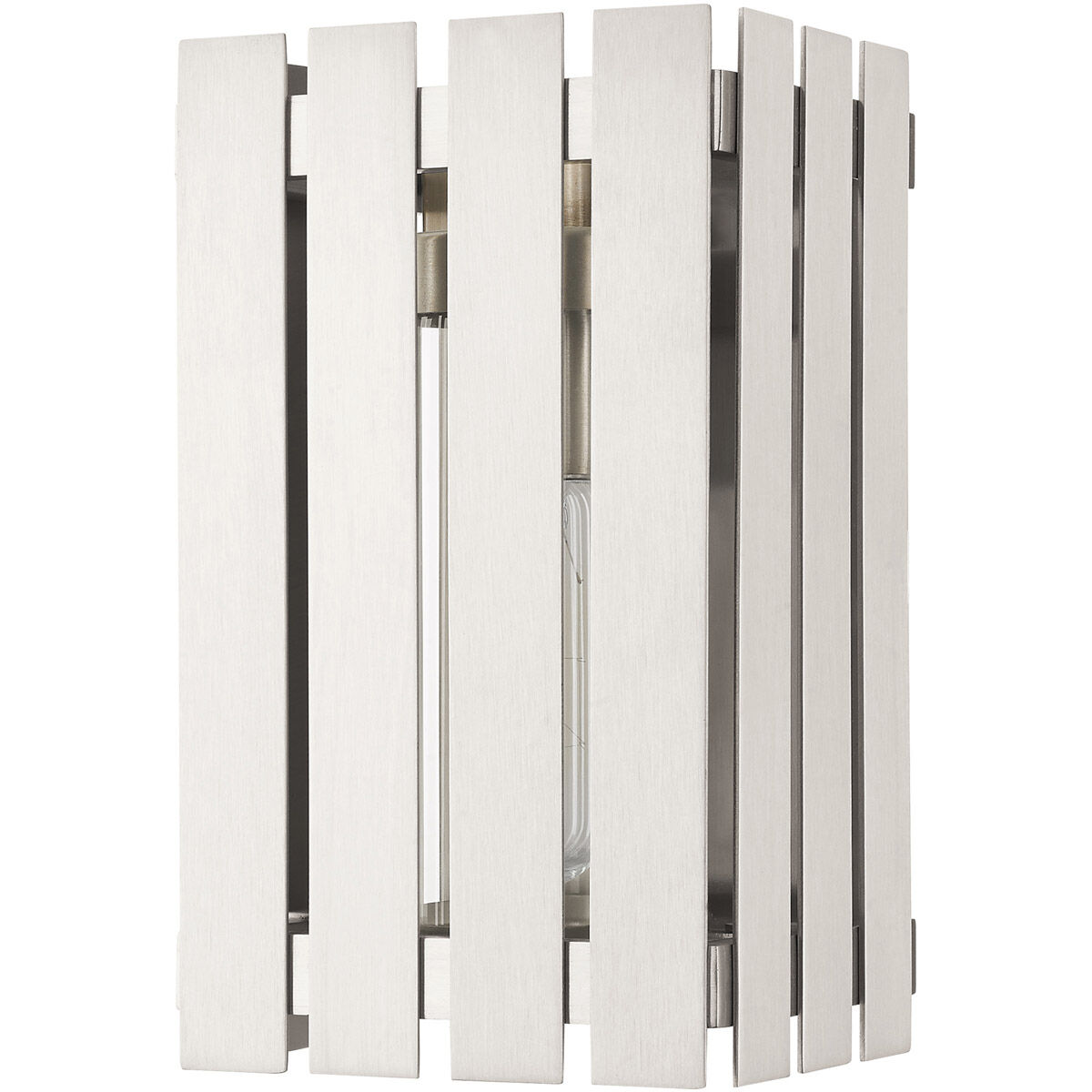 Greenwich 1 Light 10 inch Brushed Nickel Outdoor Wall Lantern