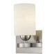Moonlight 1 Light 7 inch Brushed Nickel Reversible Armed Sconce Wall Light