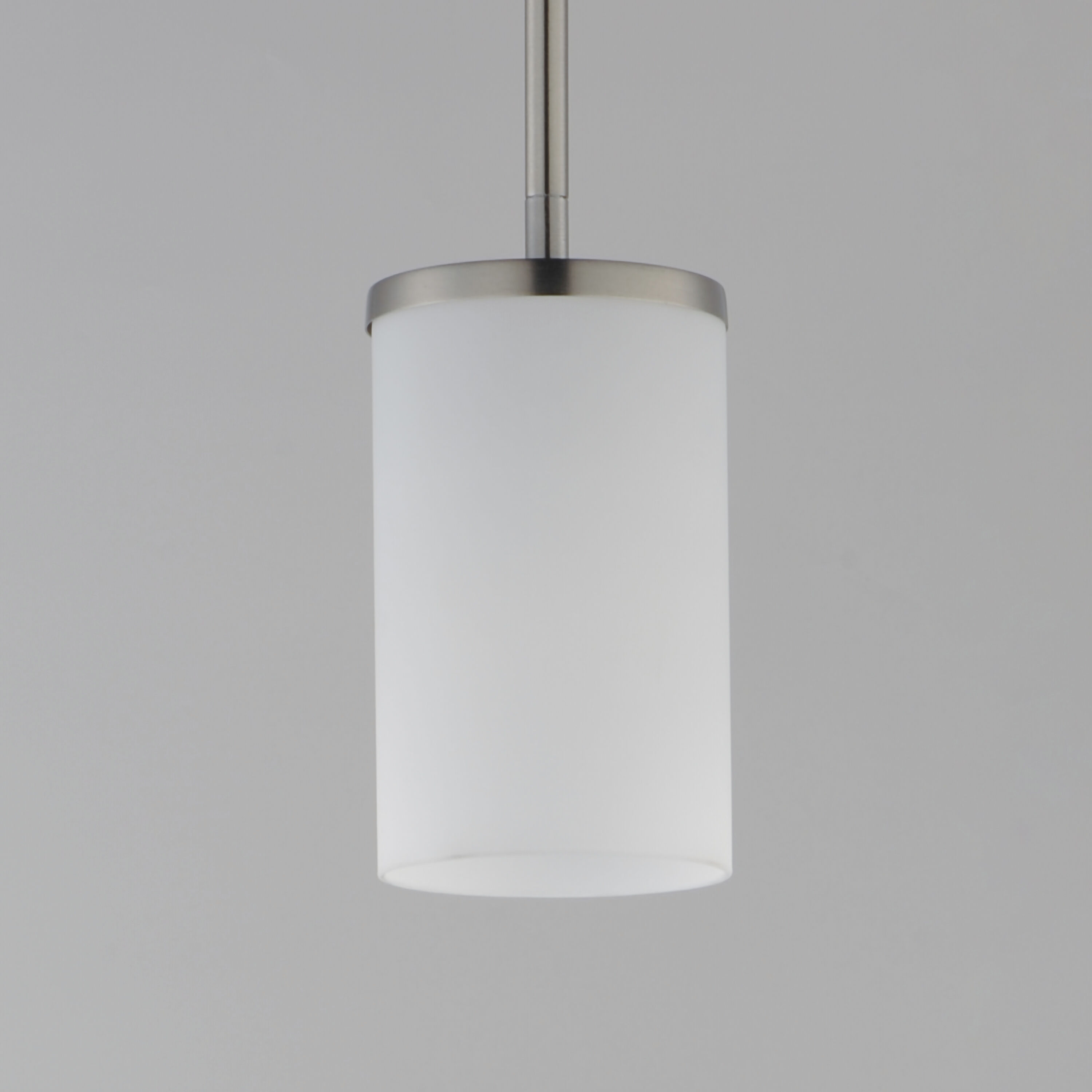 Lateral 1 Light 4.75 inch Satin Nickel Single Pendant Ceiling Light in Satin White