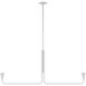 Kelly Wearstler Brassica Linear Chandelier Ceiling Light in Plaster White, Large 