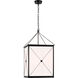 Julie Neill Rossi LED 18 inch Bronze Lantern Pendant Ceiling Light in White Glass, Medium
