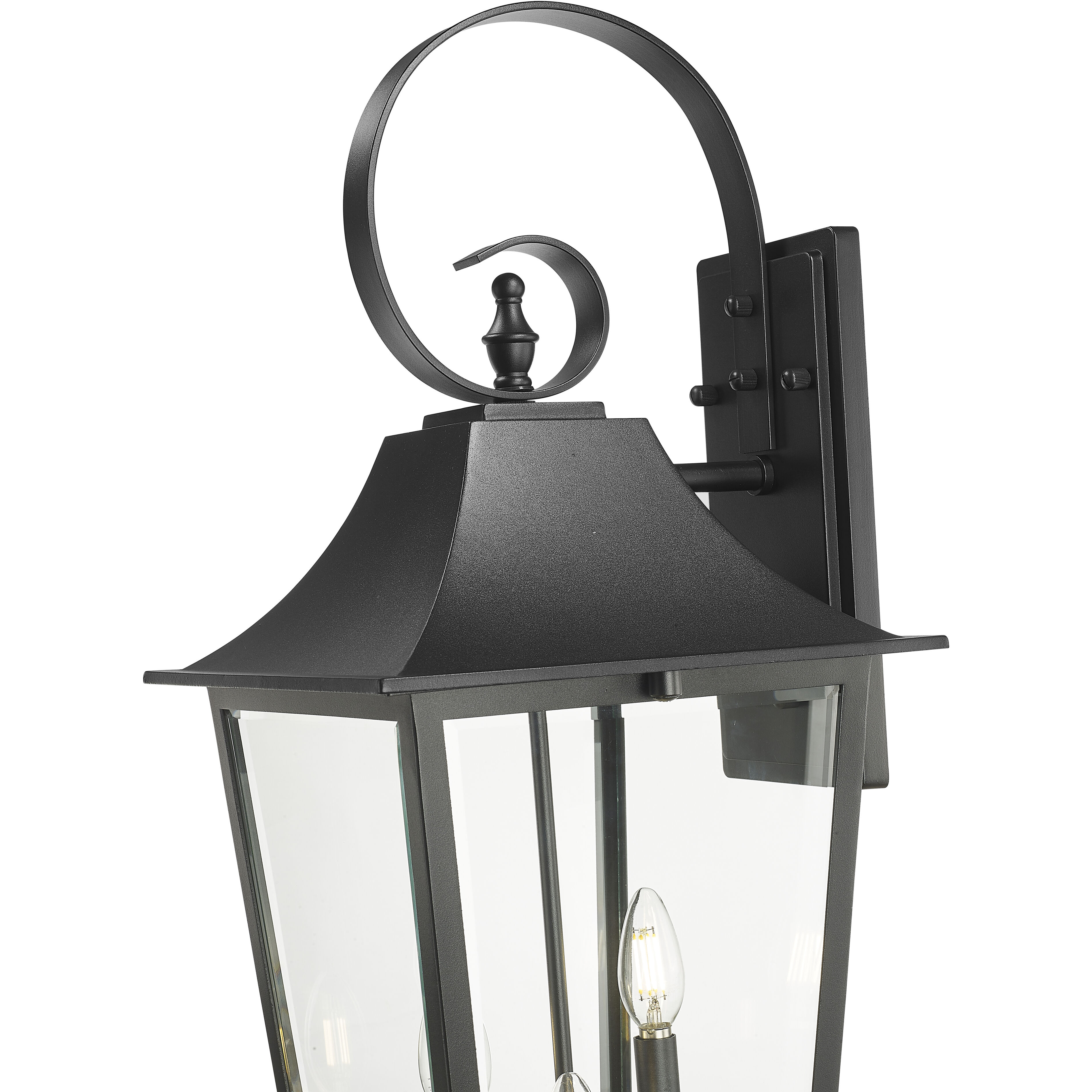 Gannon 3 Light 33.25 inch Black Outdoor Wall Light in G9