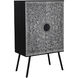 Sunburst 51.5 X 32 inch Black Cabinet, Wine Cabinet