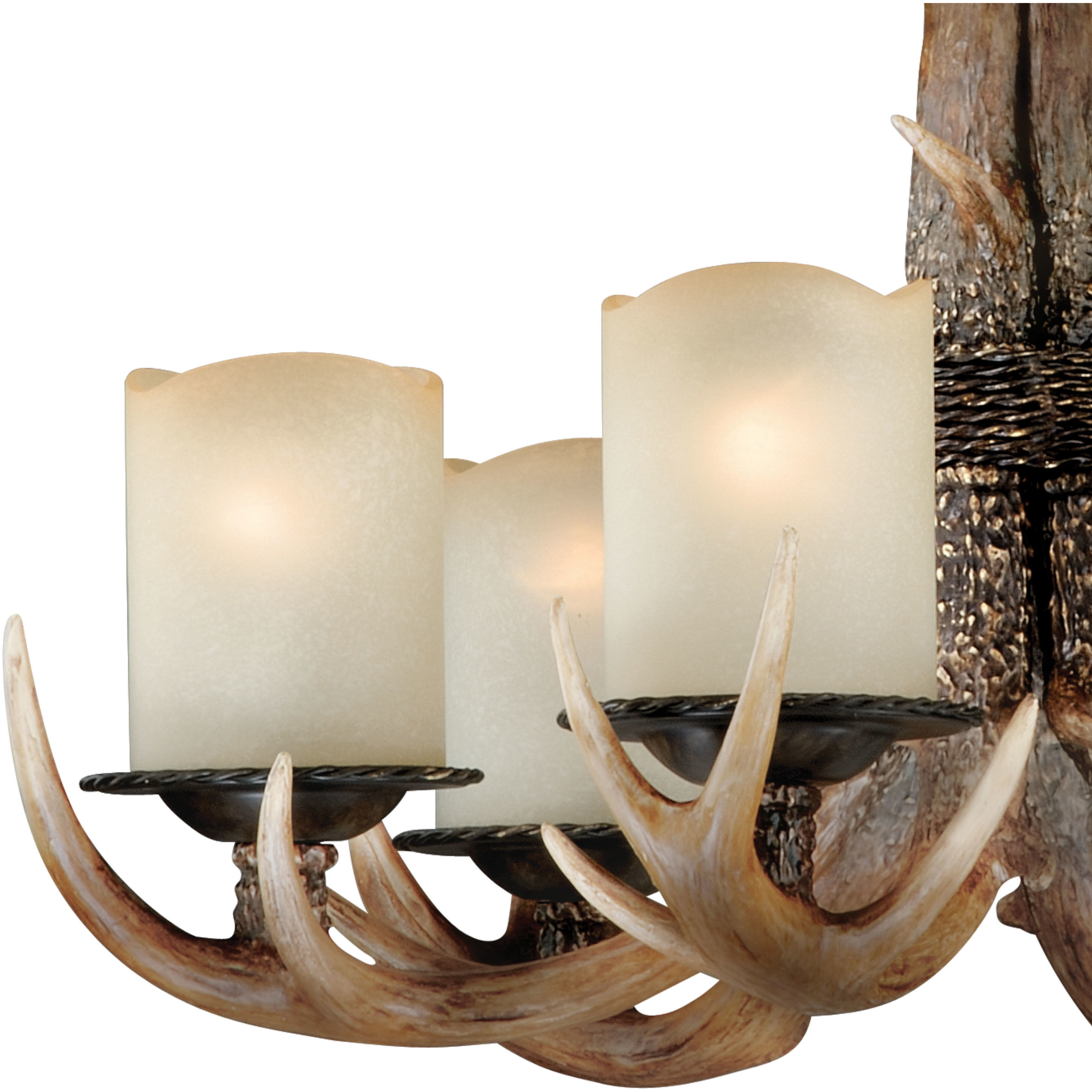 Yoho LED 24.5 inch Black Walnut Chandelier Ceiling Light