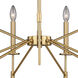 Kedzie LED 32 inch Natural Brass Chandelier Ceiling Light