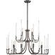 Laretto 12 Light 31 inch Satin Copper Bronze Chandelier Ceiling Light