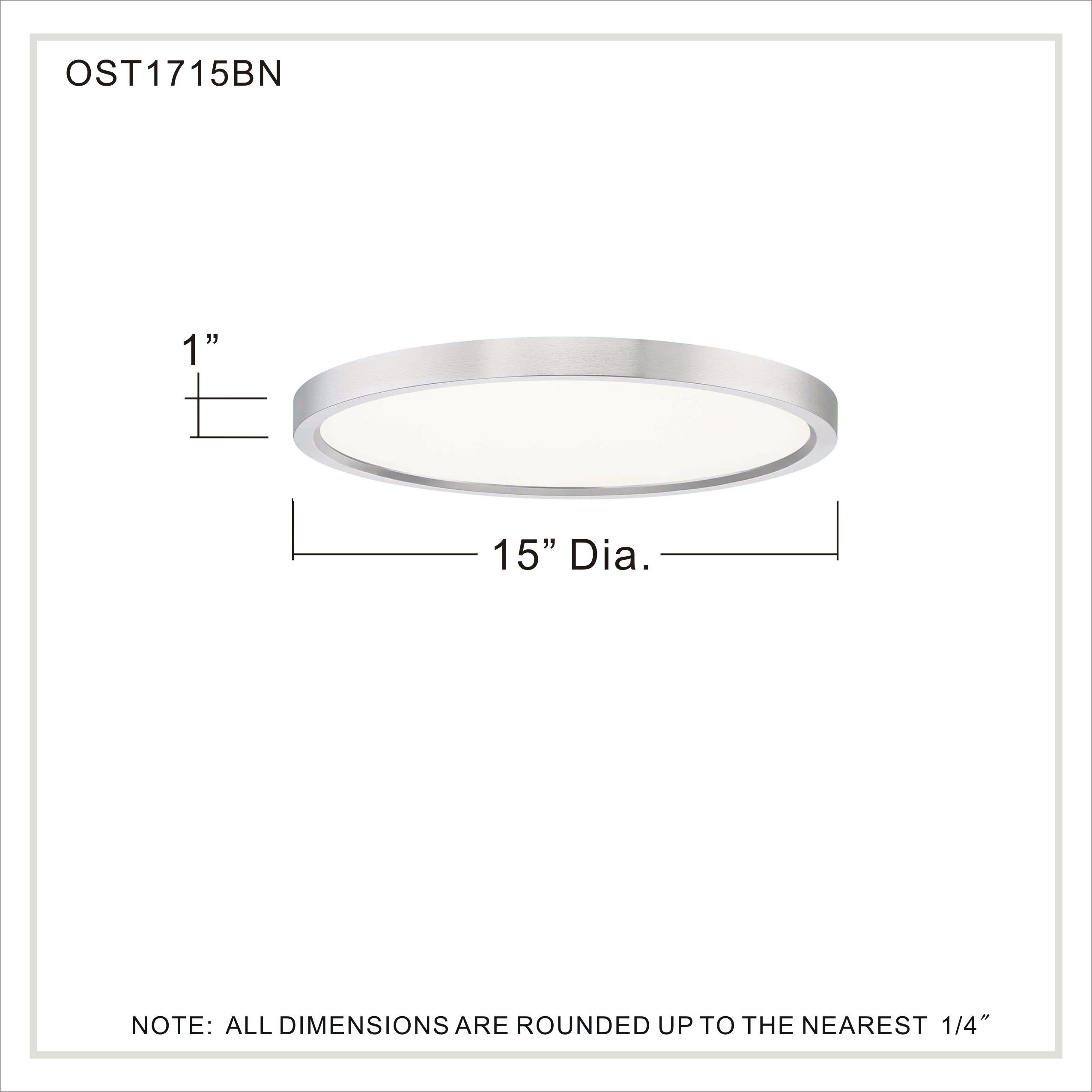 Outskirts LED 15 inch Brushed Nickel Flush Mount Ceiling Light