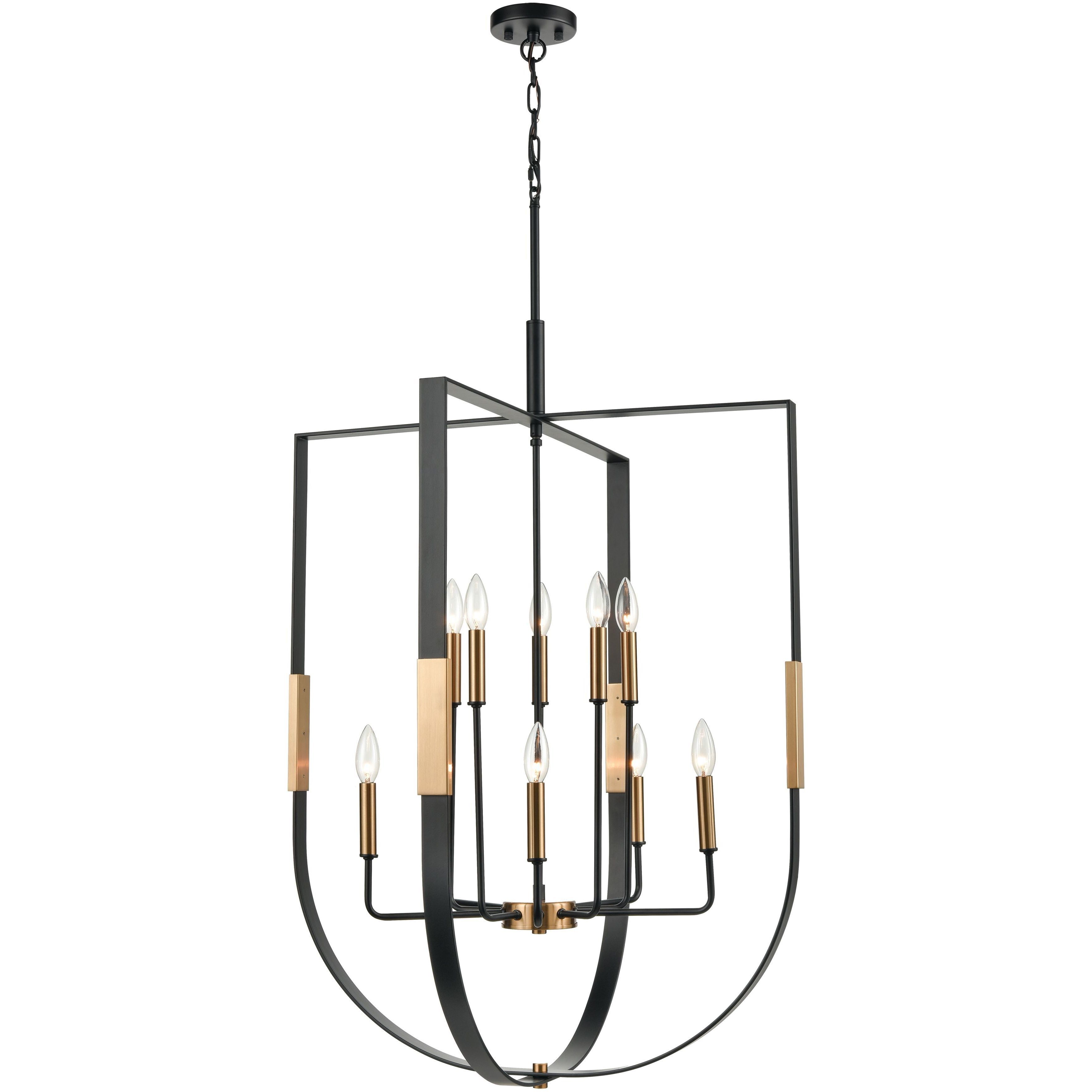 Heathrow 10 Light 28 inch Matte Black Chandelier Ceiling Light