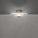 Signature Origami LED 16 inch Aged Brass Semi-Flush Mount Ceiling Light, Schonbek Signature