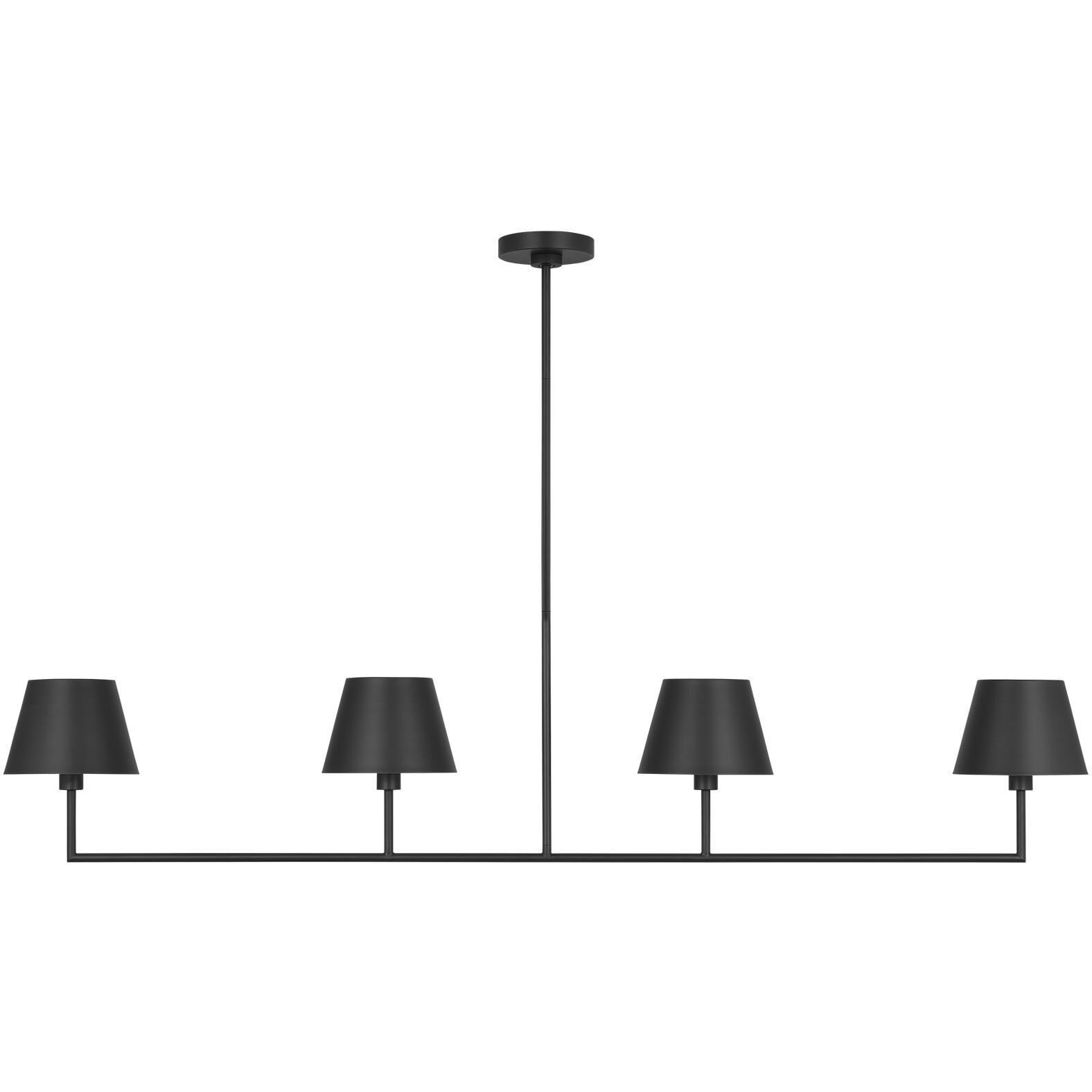 Drew & Jonathan Ender 4 Light 56 inch Midnight Black Linear Chandelier Ceiling Light, Large