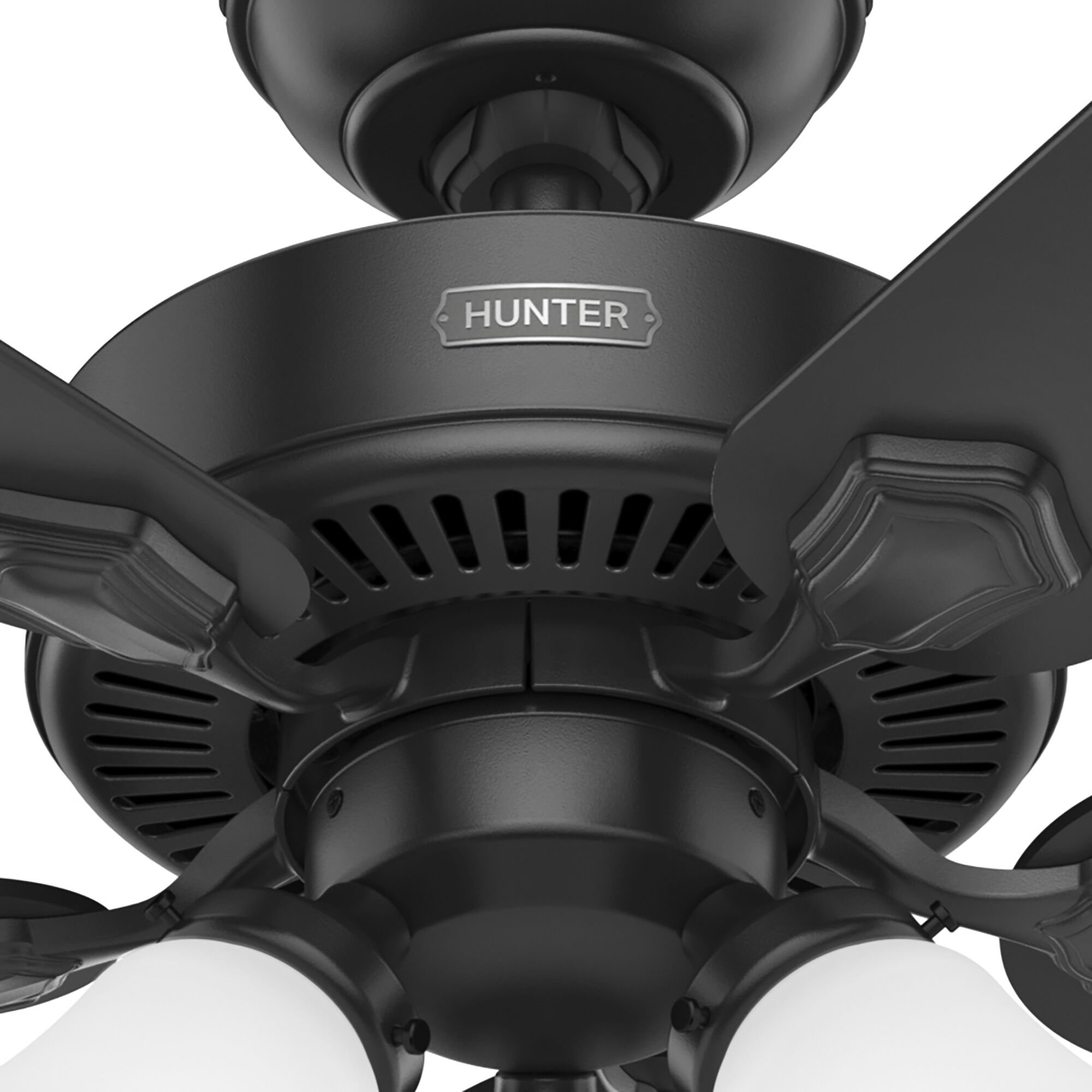 Swanson 44 inch Matte Black with Matte Black/Light Gray Oak Blades Ceiling Fan