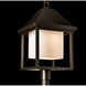 Dorset 1 Light 26 inch Coastal Dark Smoke Post Light in Opal
