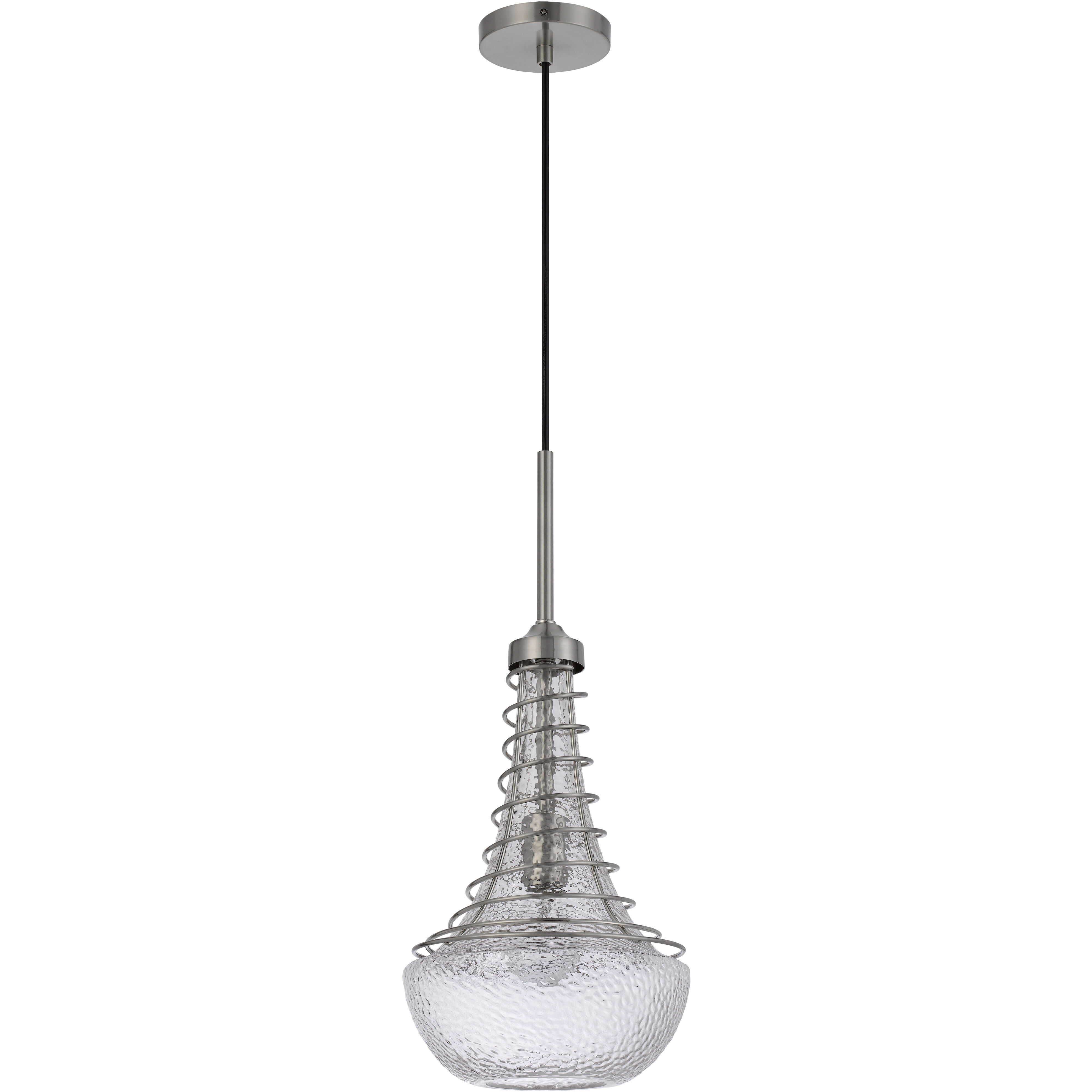 Baraboo 1 Light 14.25 inch Brushed Steel and Silver Mini Pendant Ceiling Light
