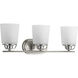 Leopolda 3 Light 23.25 inch Brushed Nickel Bath Vanity Wall Light, Design Series