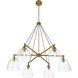 Sommersby 6 Light 36 inch Legacy Brass and Matte Coal Chandelier Ceiling Light