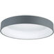 Arenal LED 24 inch Grey and White Drum Shade Flush Mount Ceiling Light in Gray and White