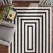 Optika 90 X 63 inch Black/White Rug in 5 x 7