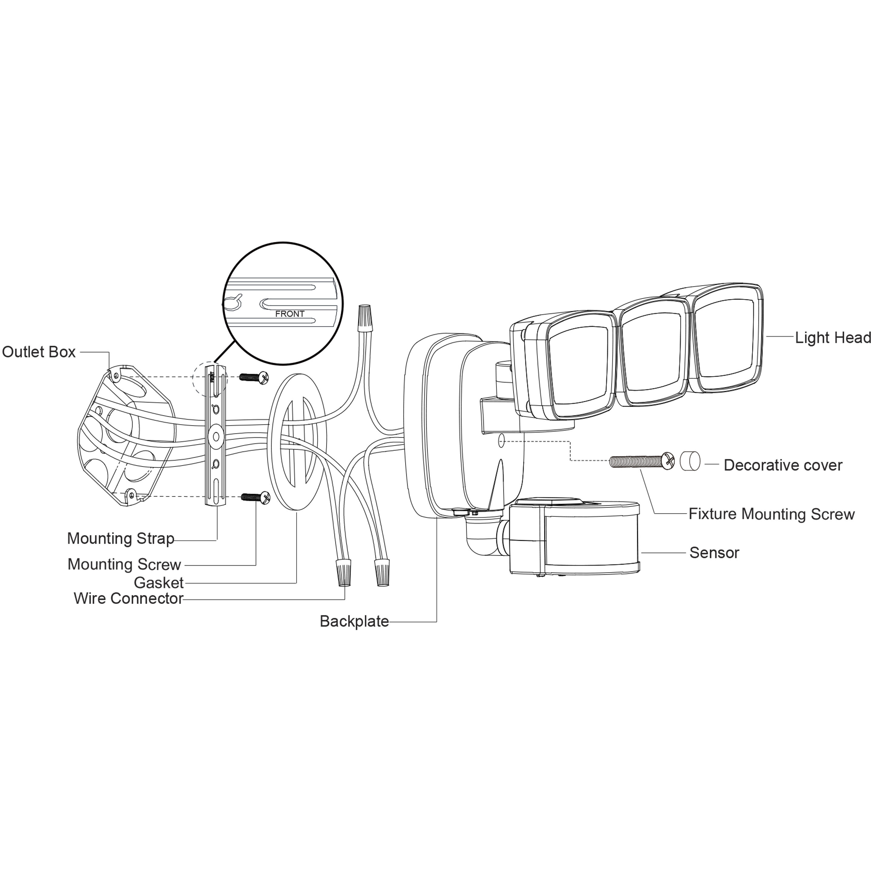 Outdoor Security LED 7 inch Bronze Outdoor Security
