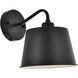 Nota 1 Light 7.9 inch Black Wall Sconce Wall Light