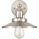 English Pub Vanity Light Wall Light in Satin Nickel