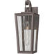 Madison 1 Light 17.63 inch Bronze Outdoor Sconce in Waterglass